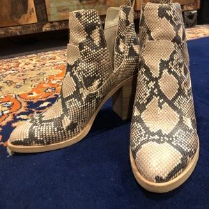 Dolce Vita snakeskin booties